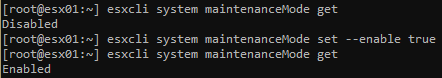 ESXi Upgrade - Enter Maintenance Mode